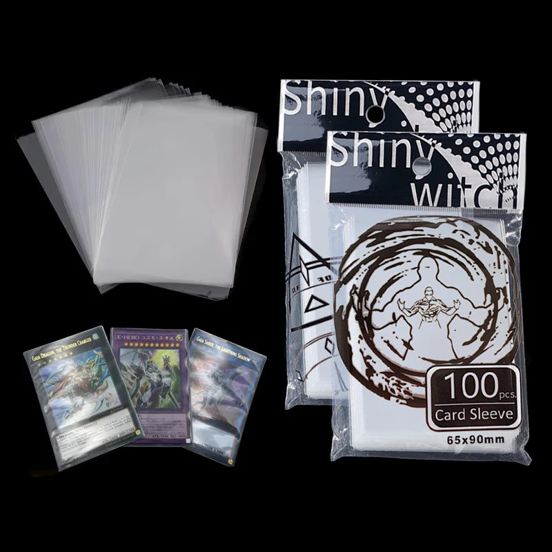200 Stück 65*90mm/61*88mm Kartenhüllen Kartenschutz Magic Killers of Three Kingdom Fußballstar-Karten Transparente Brettspiele GYH Image