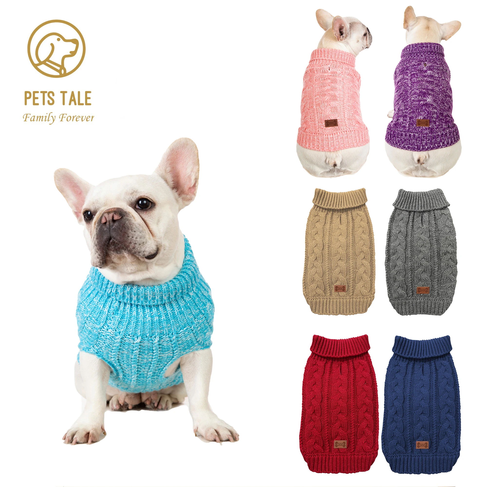 Gemütlicher gestrickter Haustierpullover für den Winter – halten Sie Ihren Hund warm und stilvoll Image
