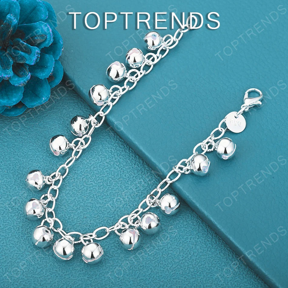 Charm-Armband aus 925er-Sterlingsilber mit 16 Glocken für Damen, Geburtstag, Hochzeit, Mode, Party, niedlicher, exquisiter Schmuck, Geschenkzubehör Image