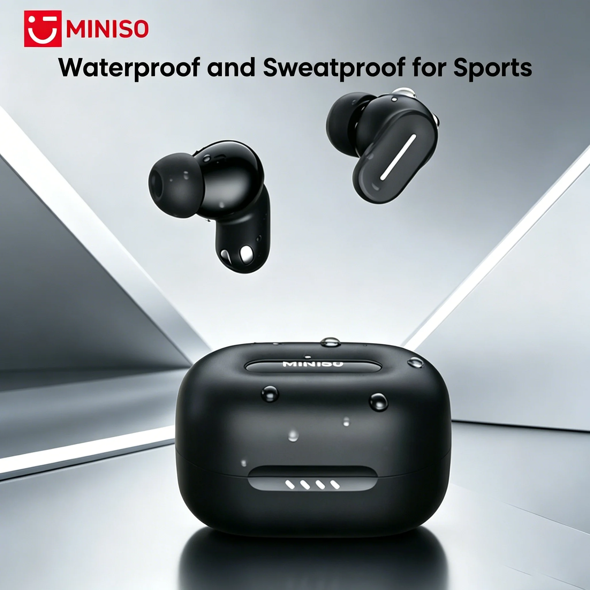 MINISO MS132 Kabellose Kopfhörer Bluetooth mit Mikrofon Braun Grün Weiche Ohrhörer TWS Sport-Kopfhörer HD-Anruf Bluetooth-Ohrhörer Image