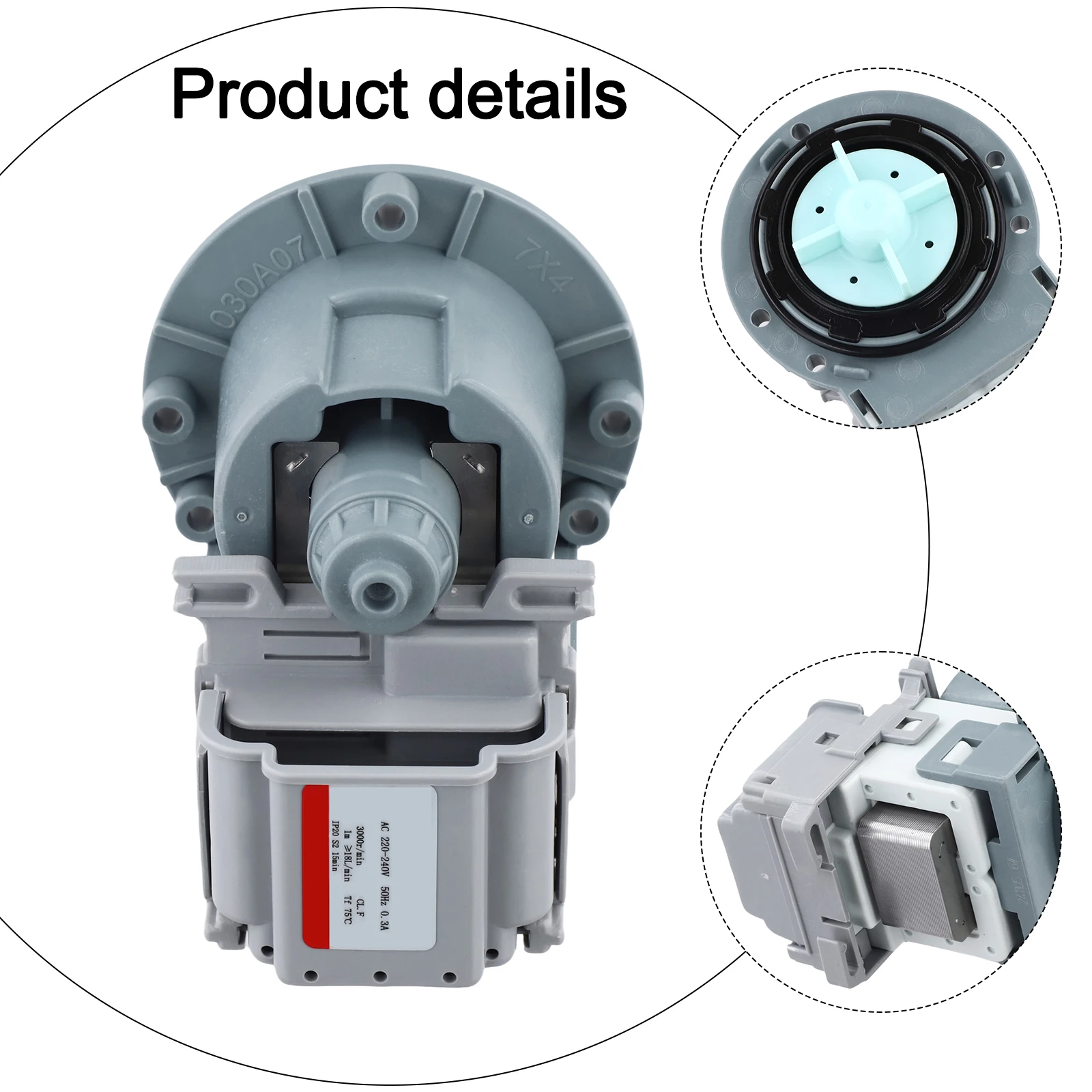 Moteur de pompe de remplacement pour machine à laver à tambour, accessoire de pompe PX2025-1, vitesse de fonctionnement 50HZ, pour réparation d