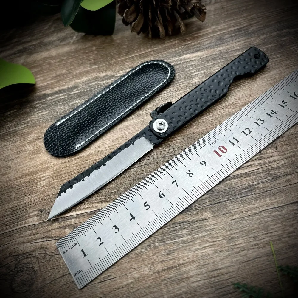 Hochwertiges Taschenklappmesser 5Cr13Mov Edelstahl Tanto-Klinge Aluminiumlegierung Griff Outdoor-Handwerkzeug Image