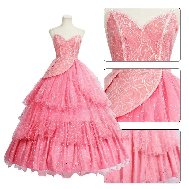 Wicked Glinda Cosplay Kostüm Karneval Uniform Anime Halloween Party Kostüme Erwachsene Spiel Maskerade Image