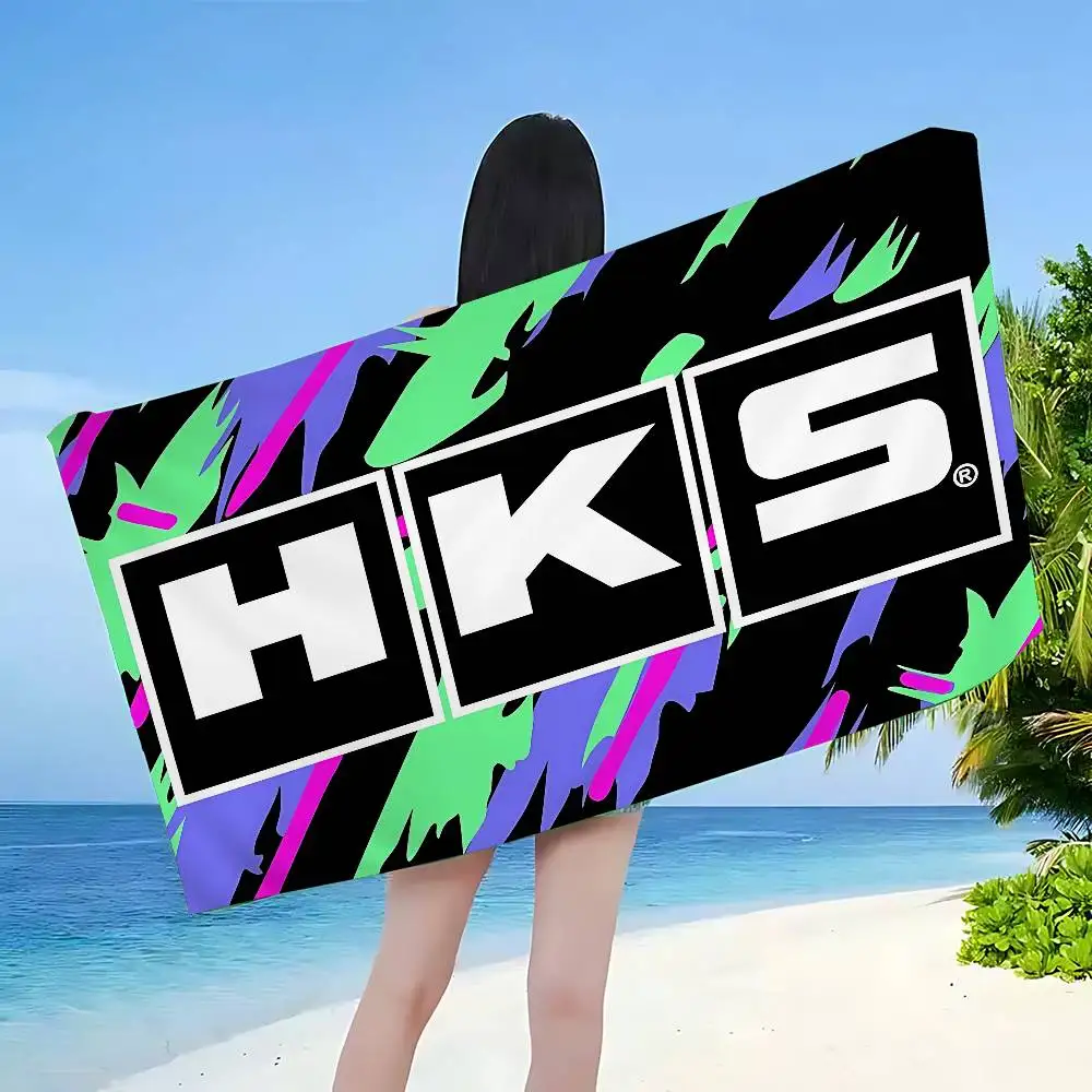 Sportwagen HKS JDM Mikrofaser-Decke Schnelltrocknende Strandtücher Übergroße Bedruckte Super Saugfähige Pool-Handtuchdecke Image