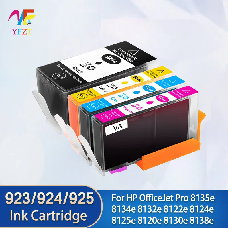 Für HP 923 924 925 Tintenpatrone 923X 924xl Schwarz Kompatibel Für HP OfficeJet Pro 8135e 8134e 8132e 8122e 8124e 8125e 8120e 8130e Image