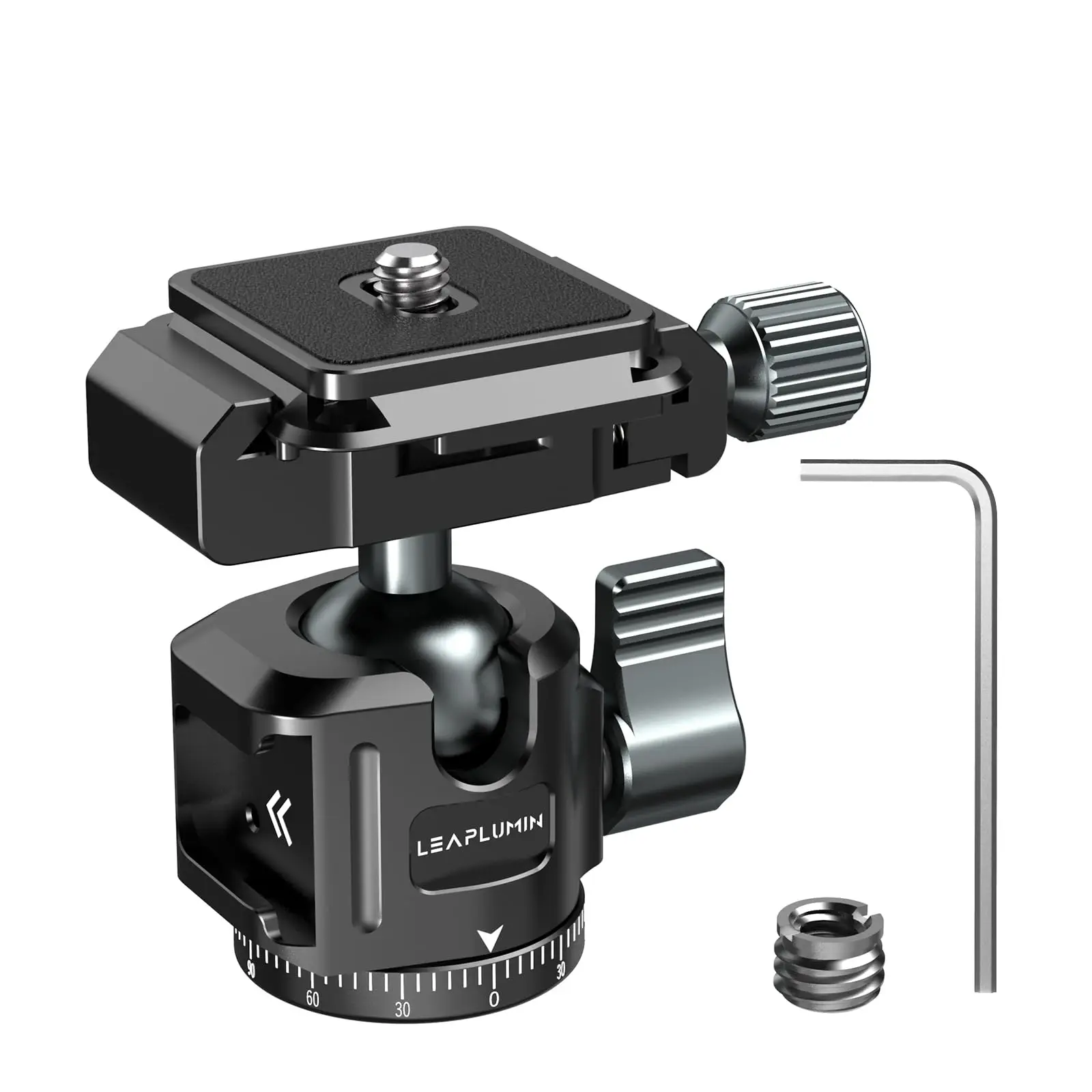 LeapLight Low Profile Kamerastativ Kugelkopf 360° ° Drehbarer Kugelkopf mit Arca Swiss 1/4" Schnellwechselplatte für Stativständer Image