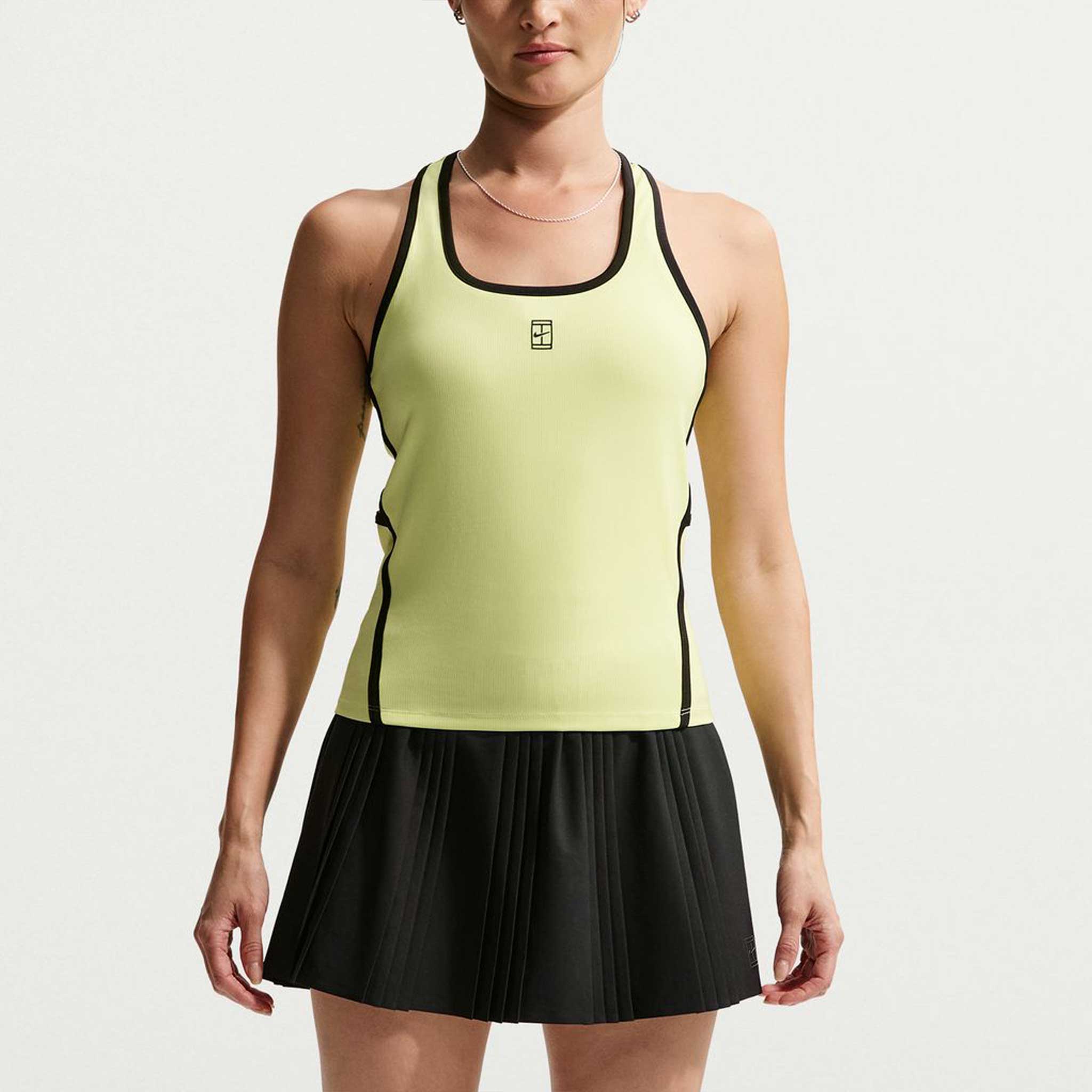 Nike Dri-FIT Advantage Novelty Tank Women's Tennis Apparel Light Lemon Twist/Black