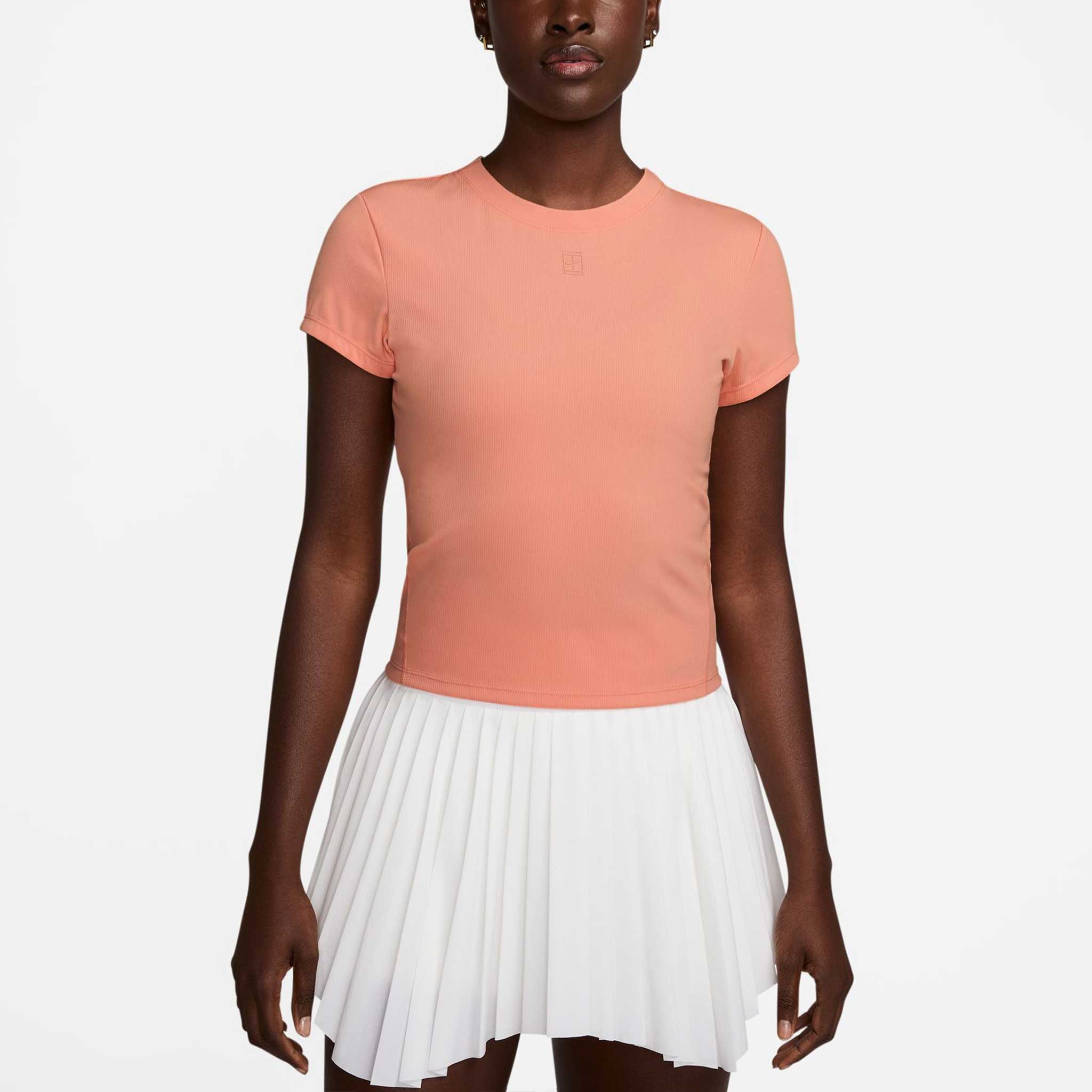 Nike Dri-FIT Advantage Short Sleeve Tennis Top Women's Tennis Apparel Apricot Agate