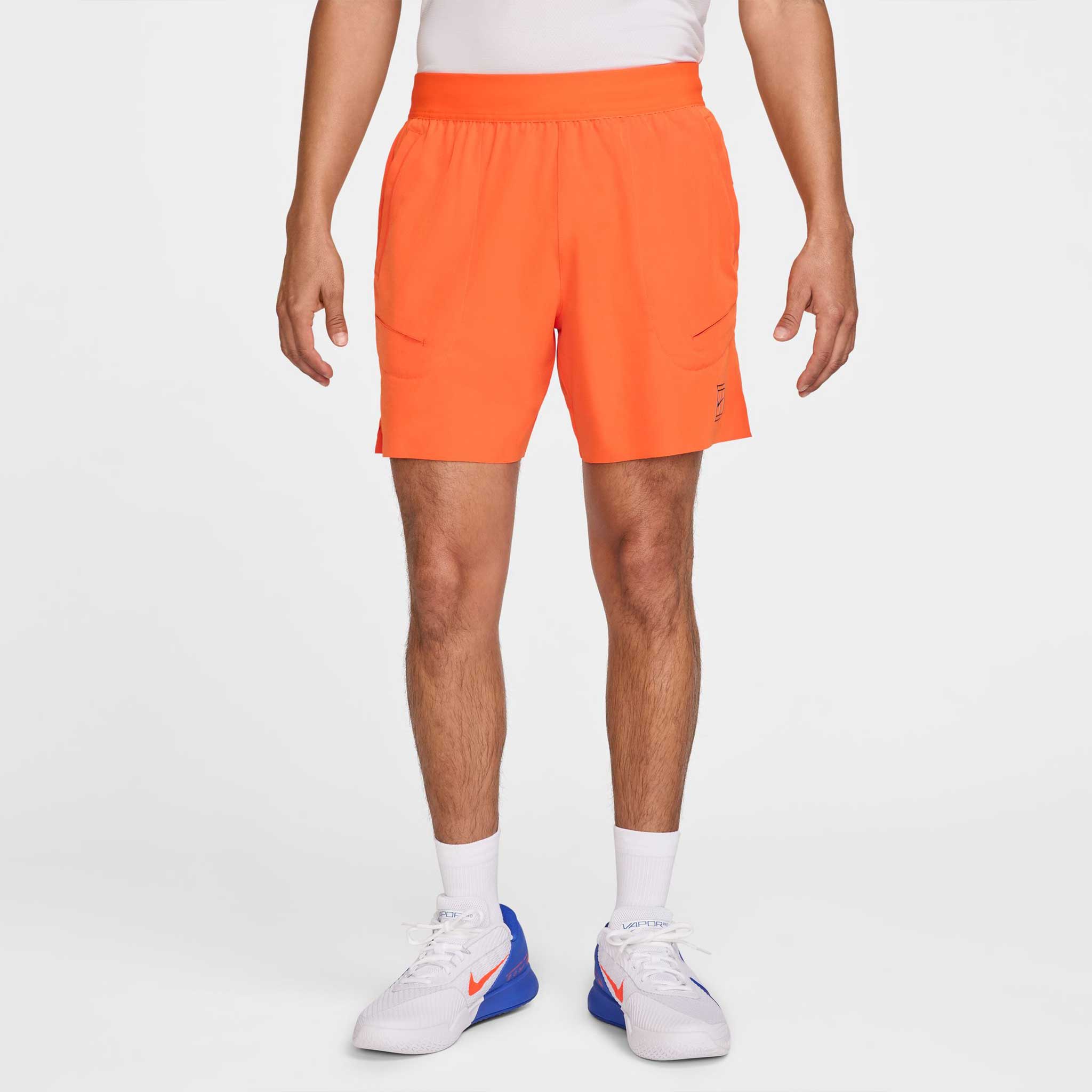 Nike Dri-Fit Advantage 6" Tennis Short Men's Tennis Apparel Safety Orange