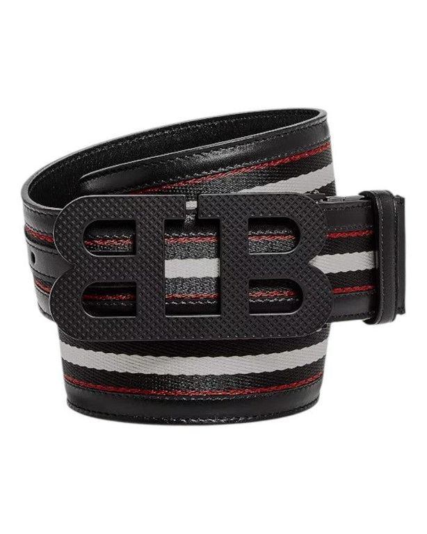 6232392 Mirror B Reversible Leather Striped/ Belt - Black - Bally Belts