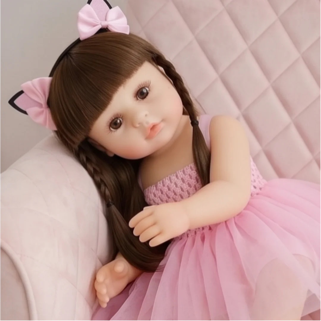 50cm Reborn Baby Puppe, Weicher Stoffkörper Mädchen Bebe Reborn Realistische Neugeborenen-Puppen Echte Baby-Spielzeuge