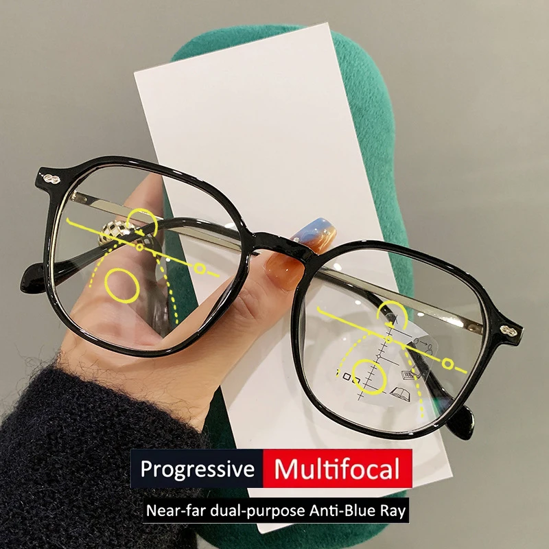 Neue progressive multifokale hochauflösende Blaulicht-blockierende Lesebrille für Fern- und Nahsicht8081 Image