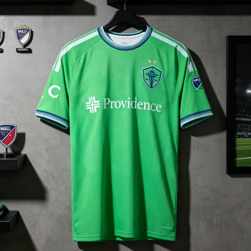 Maillot domicile Seattle Sounders FC 2025_26 pour homme, maillot de football MLS, version fan, vert et bleu, kit pour la famille et les enfants