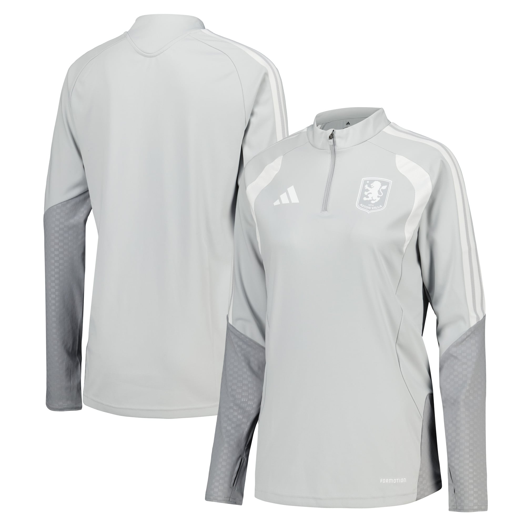 Aston Villa adidas Trainingsshirt – Hellgrau – Damen