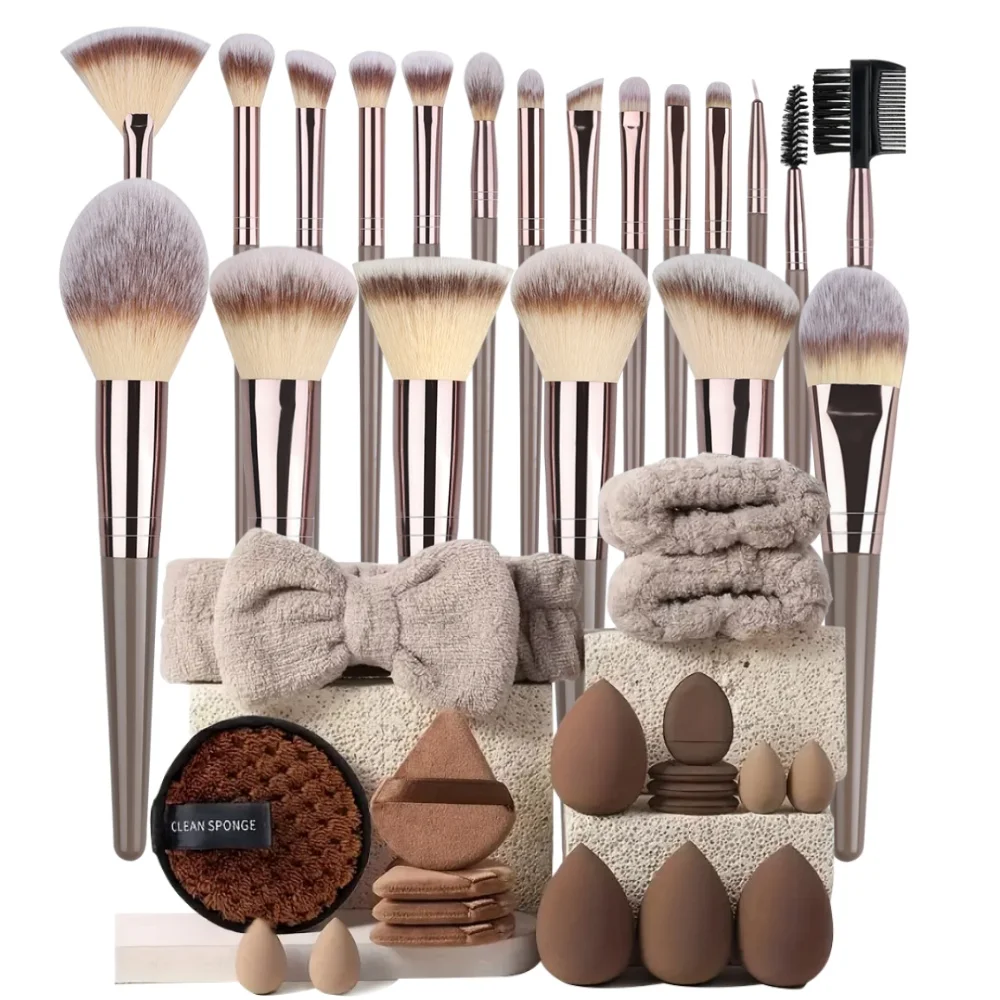 3-20PCS Make-Up Pinsel Set Lidschatten Flauschigen Foundation Concealer Erröten Highlighter Lagerung Box Weibliche Kosmetik Schönheit Werkzeuge