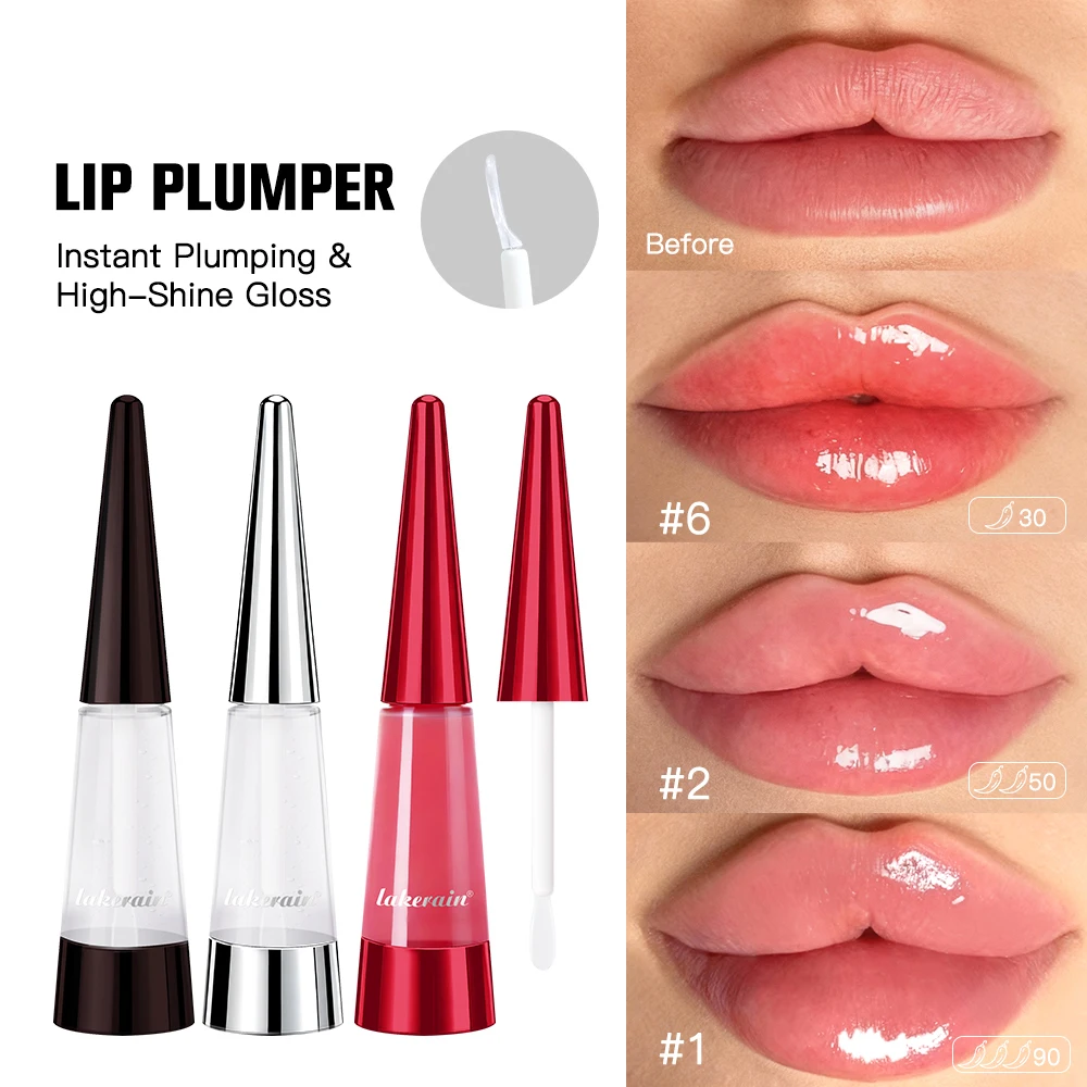 Lakerain Lip Plumper Feuchtigkeitsspendender Lipgloss Transparenter Lippenvergrößerer Lippenpflege Lip Stuffer Geschenk Koreanische Kosmetik Image