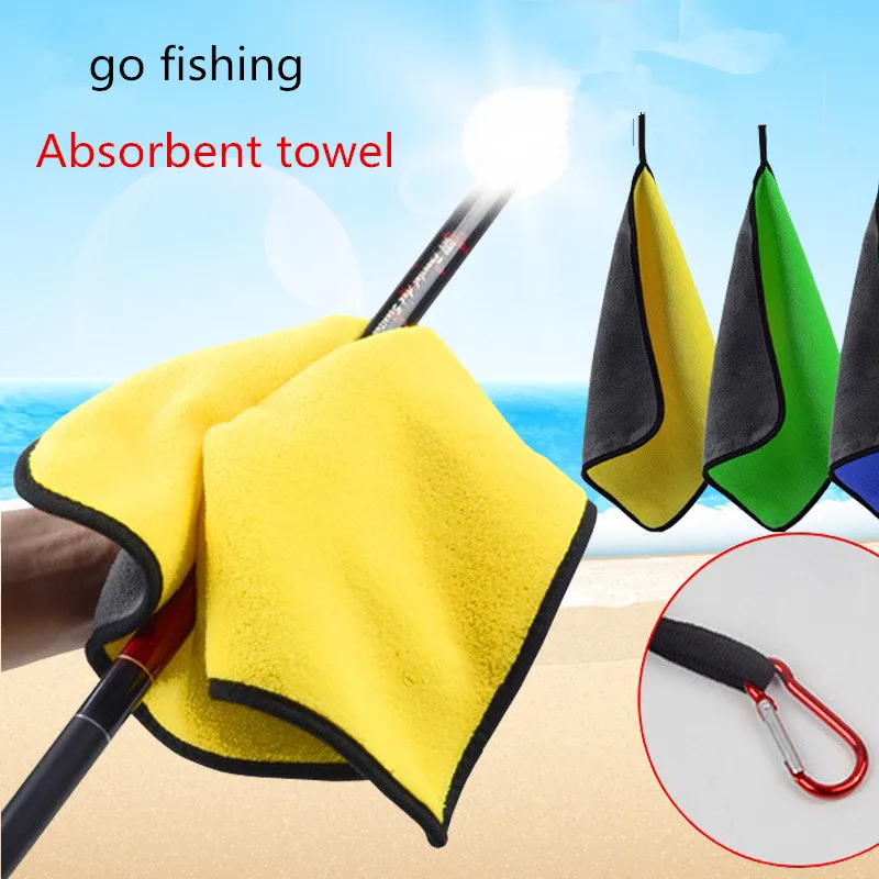 Outdoor Sport Verdickung Angeln Handtuch Nicht-stick Saugfähigen Angeln Kleidung Wischen Hände Weichen Handtuch Angeln Zubehör Ausrüstung Image