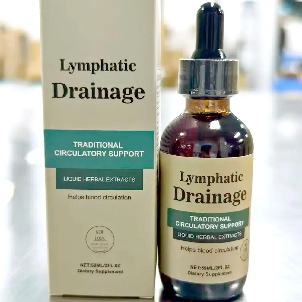 1-10X Lymphdrainage-Tropfen – Natürliche Kräuterformel hilft dem Körper bei der Entgiftung, reduziert Ödeme und Beschwerden, Unisex-Körperpflege für den täglichen Gebrauch Image
