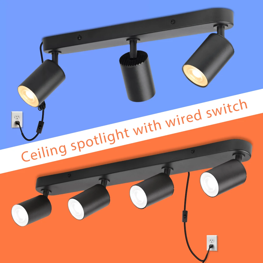 GU10 Deckenstrahler, austauschbare Glühbirne, Deckenleuchten, 110 V, 220 V, verstellbare Deckenleuchte, LED-Leuchten, Raum-Innenlampen