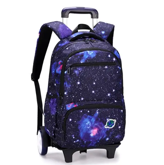 Cartable à roulettes école sac à dos à roulettes pour garçons enfants sacs de chariot d'école bagages de voyage école sac à dos roulant sacs