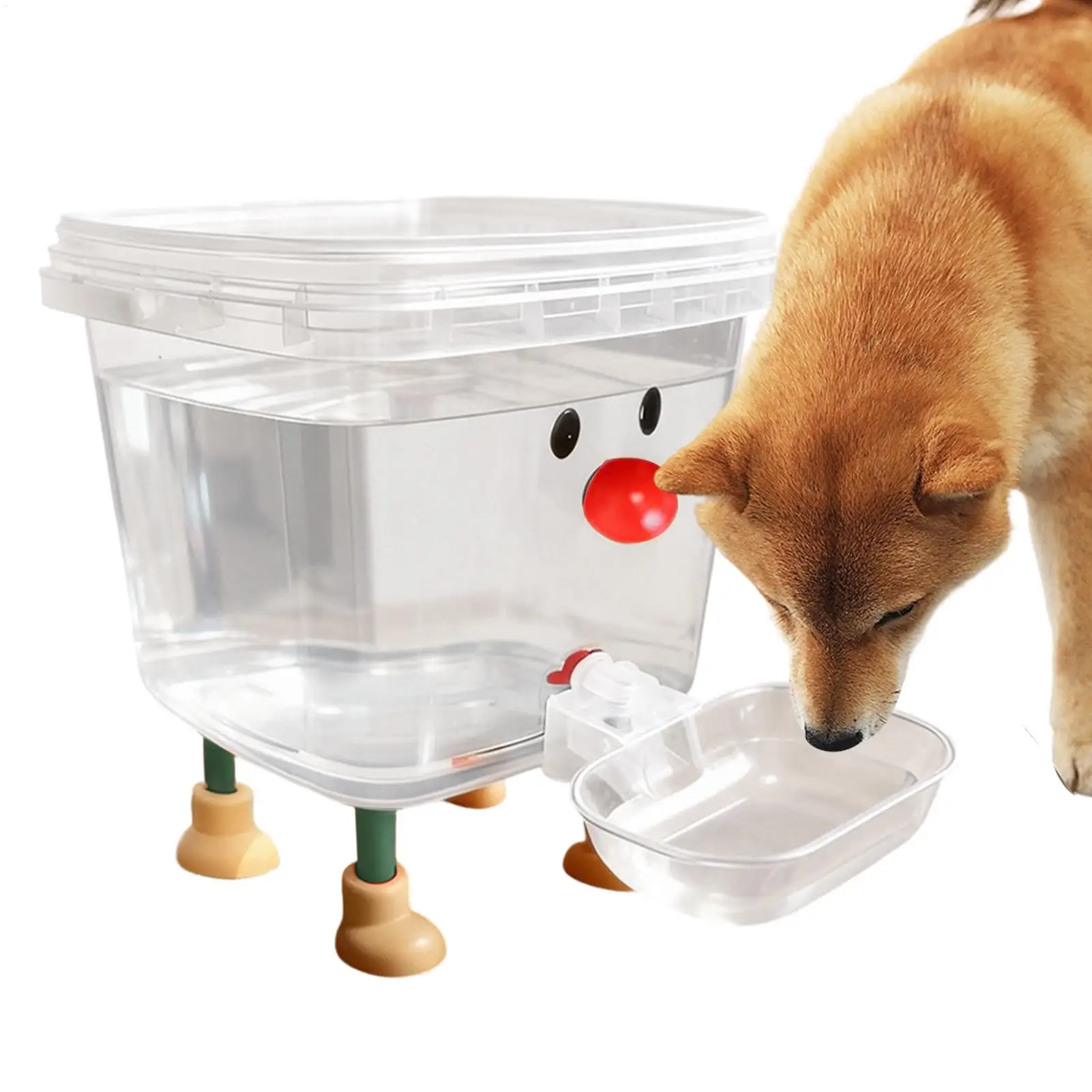 NEUER Automatischer Wasserspender für Hunde, Automatischer Katzen- und Hundefontänenbehälter, Cartoon-Welpen-Trinkbrunnen für Zuhause und Wohnzimmer