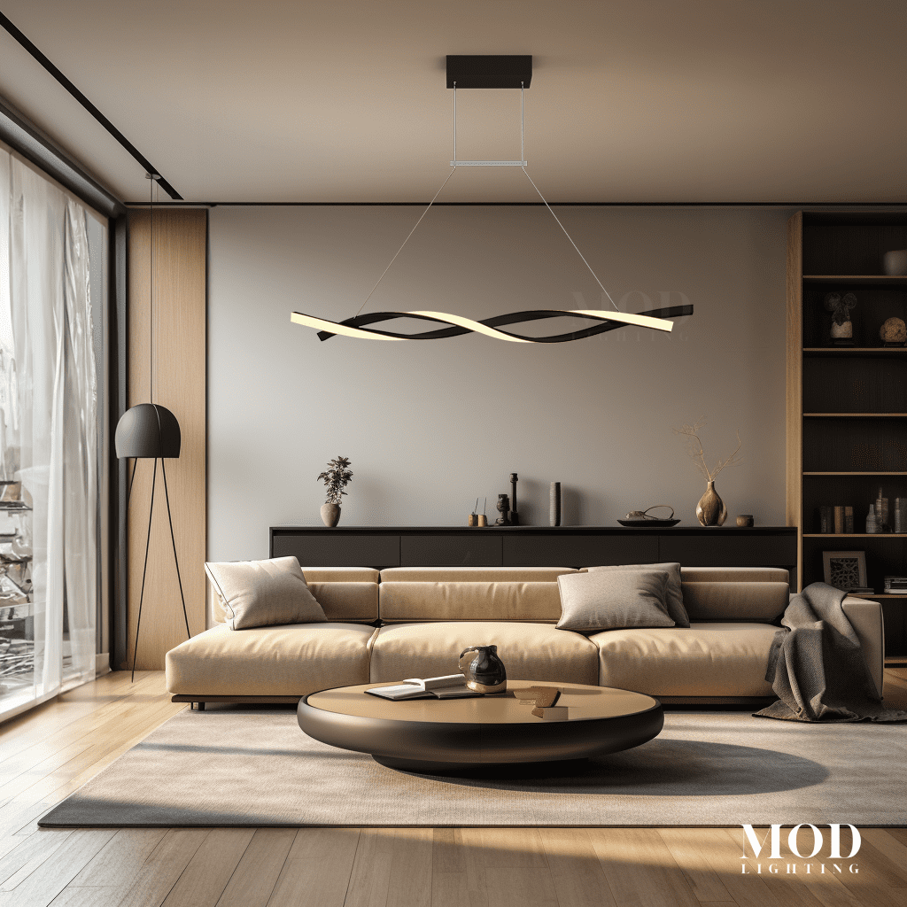 Wavey | Minimalist Pedant Light | Matte Grey / Small / Dimmable | MOD LIGHTING