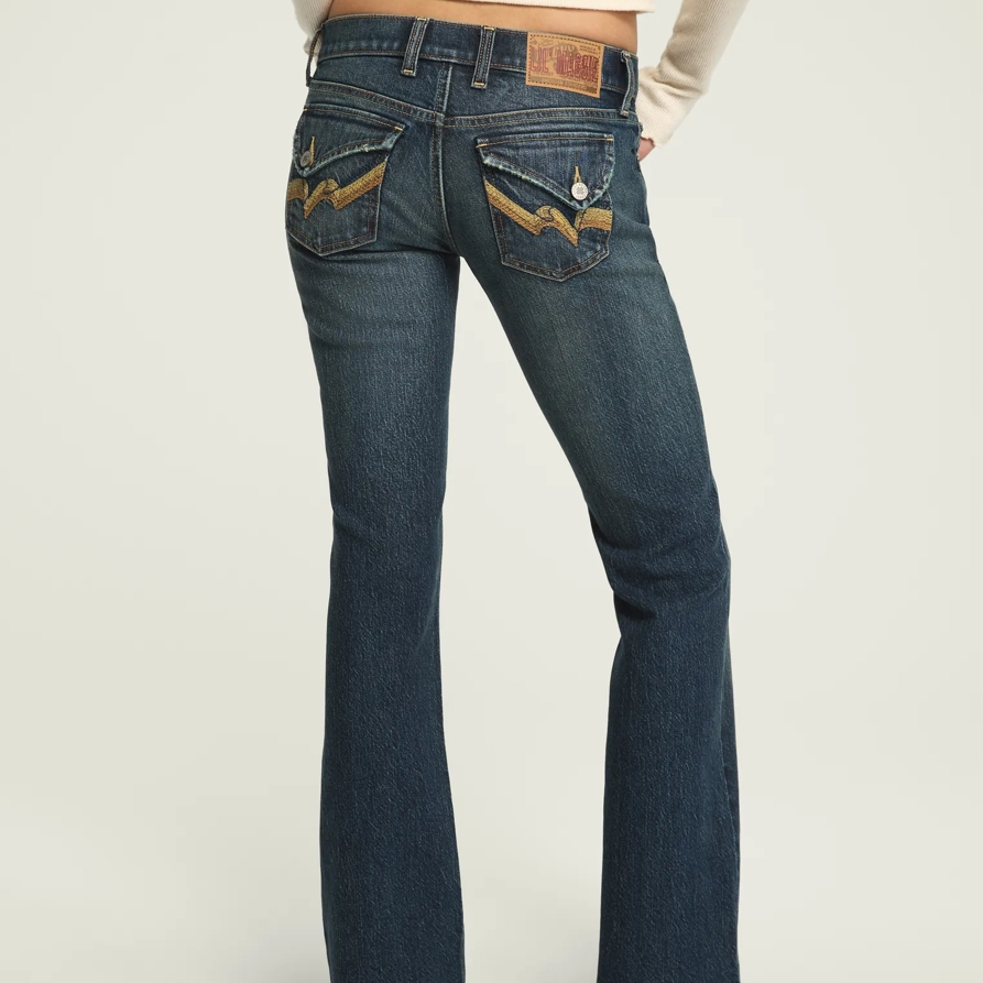 Lucky Brand Ultra Low Rise Lil Maggie Flare - Women's Pants Denim Flare Flared Jeans in Starfield, Size 29 x 30