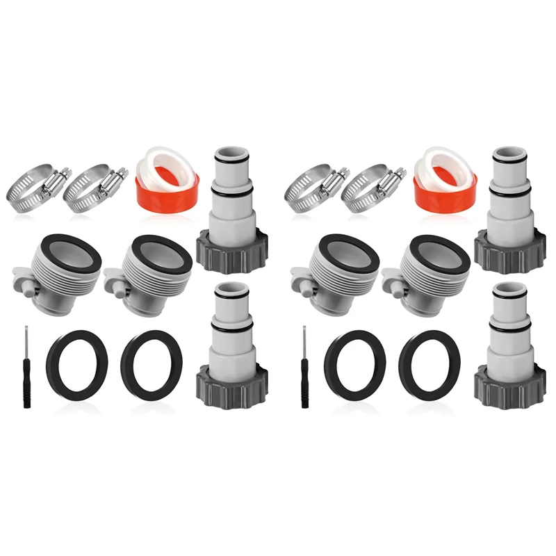 Adaptateur de tuyau de piscine ABWZ-2X, adaptateur A pour piscine, adaptateur de tuyau de piscine, ensemble d'adaptateurs de tuyau de piscine, adaptateur de tuyau pour pompes