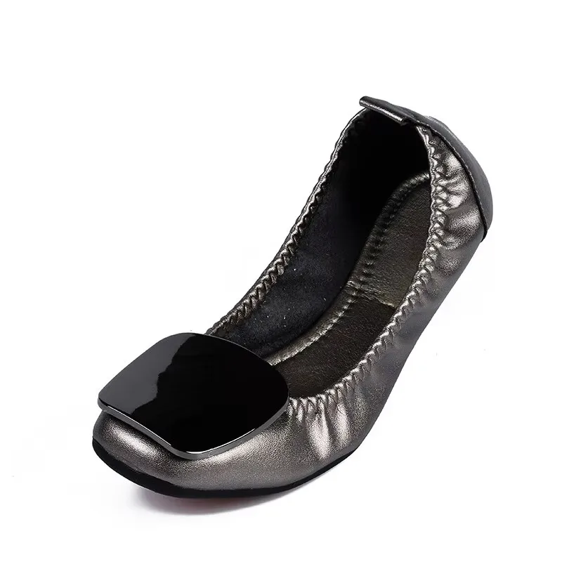 Chaussures bateau pour femmes grandes tailles, chaussures plates à paillettes, chaussures plates pour femmes, chaussures de bureau pour femmes, chaussures de marque, douces et confortables A067