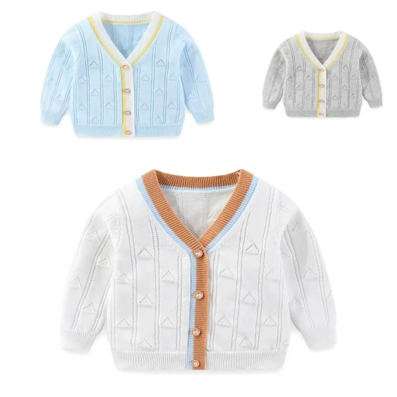 Cardigan en tricot pour bébé, veste de protection solaire pour enfants, sous-vêtement, vêtements d