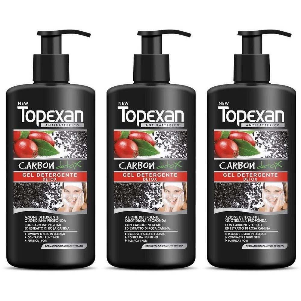 New Topexan Gel Detergente Carbon Detox 200 Ml 3x200 ml