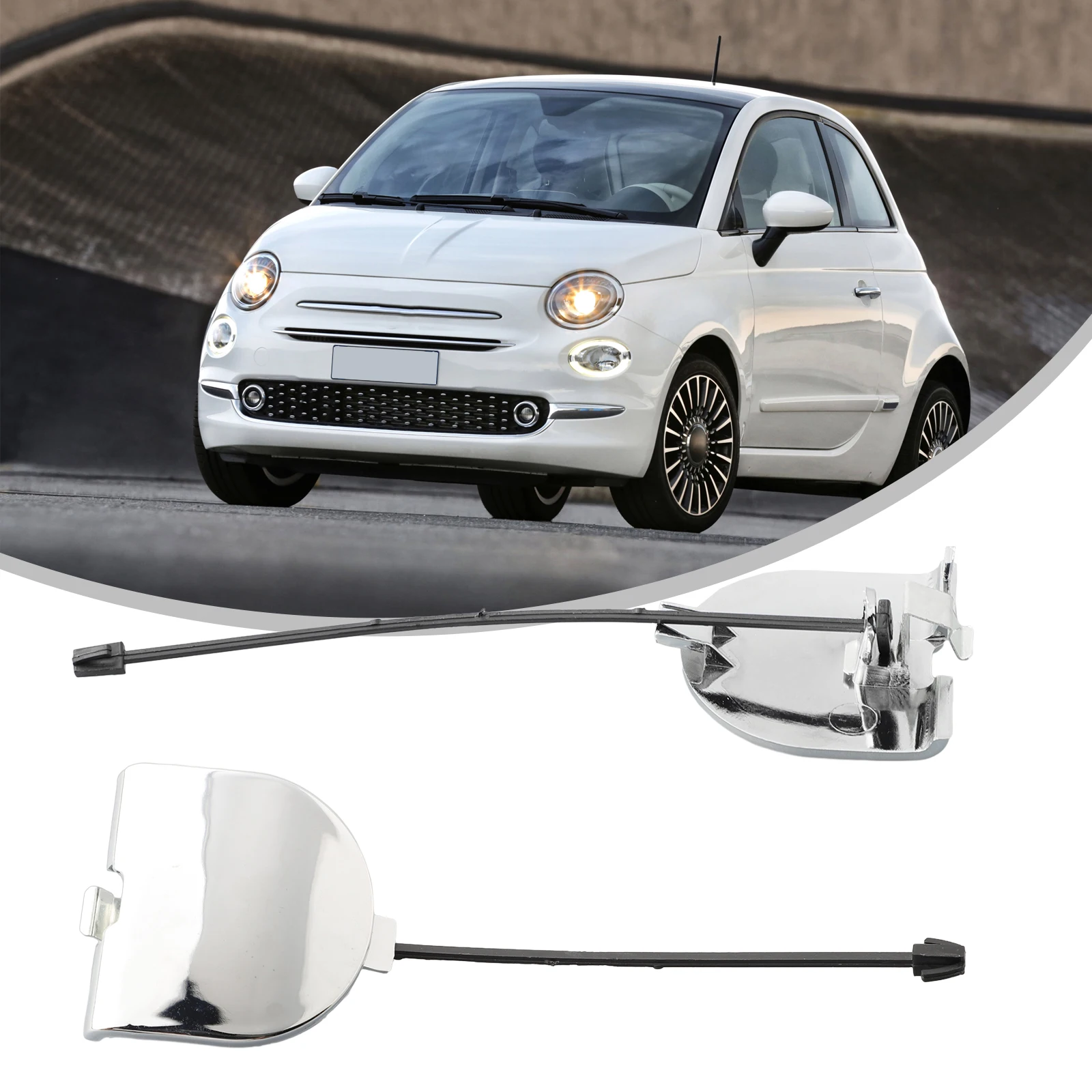 Couvercle de remorque pour pare-chocs arrière, œil de remorquage pour Fiat 500, pièce de rechange OEM 735455393, convient aux modèles Fiat 500 2007 – 2012