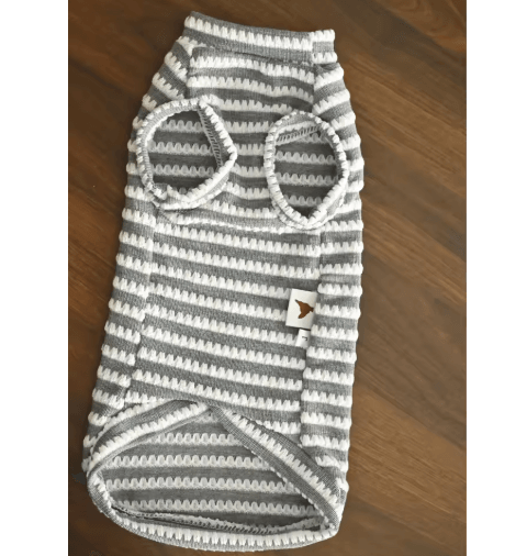 Pure Cotton Sphynx Cat Shirt For Hairless Cats & Small Pets grey s