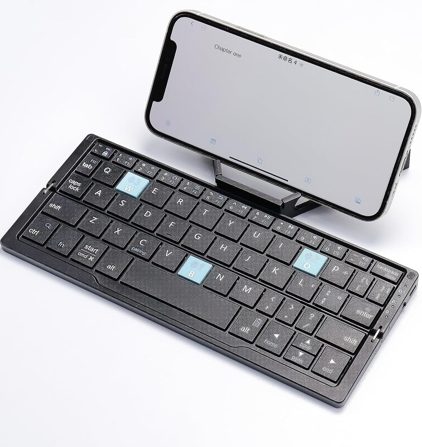 MagFold Portable Wireless Keyboard With Magnetic Stand For IPad Tablet & Travel black