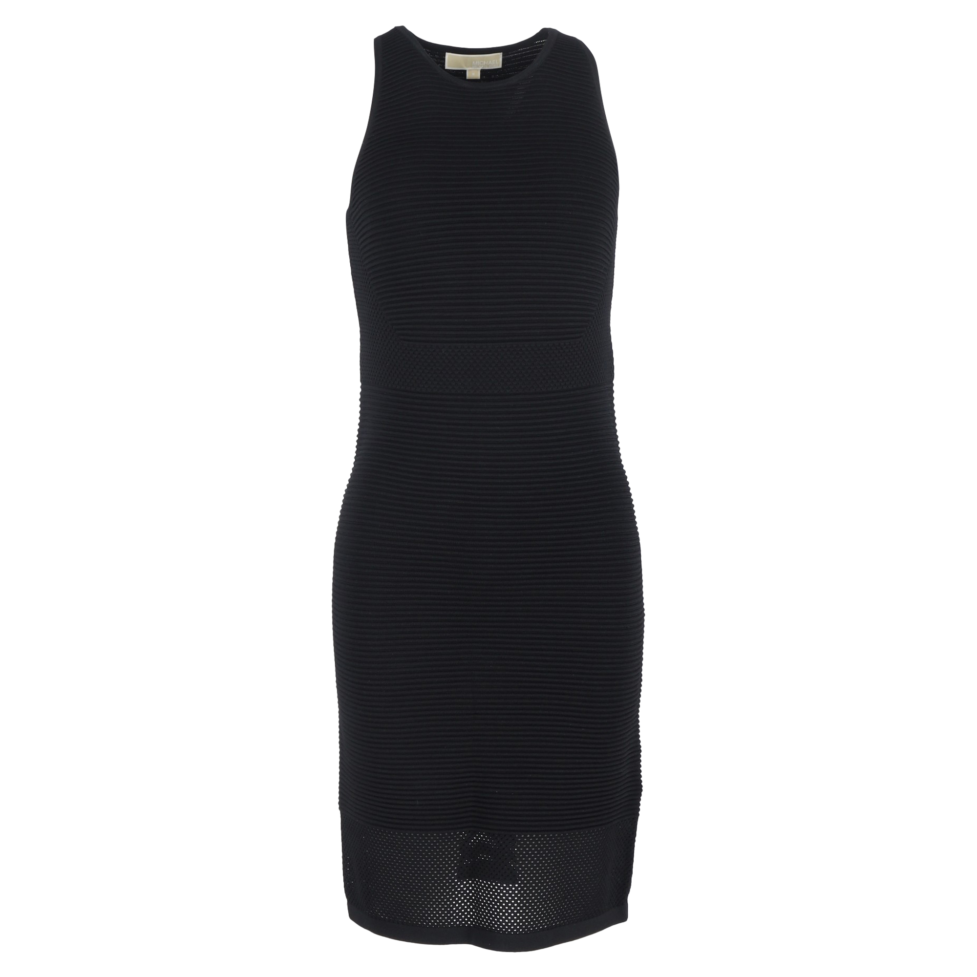 Michael Kors Strick-Minikleid mit Neckholder aus schwarzer Viskose