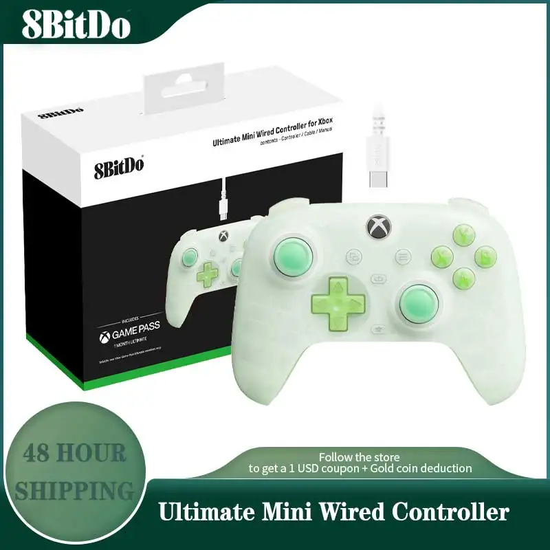 8BitDo Ultimate Mini Wired Controller for Xbox Hall Effect Joysticks and Triggers For Xbox Series X/S, Xbox One, Windows 10/11