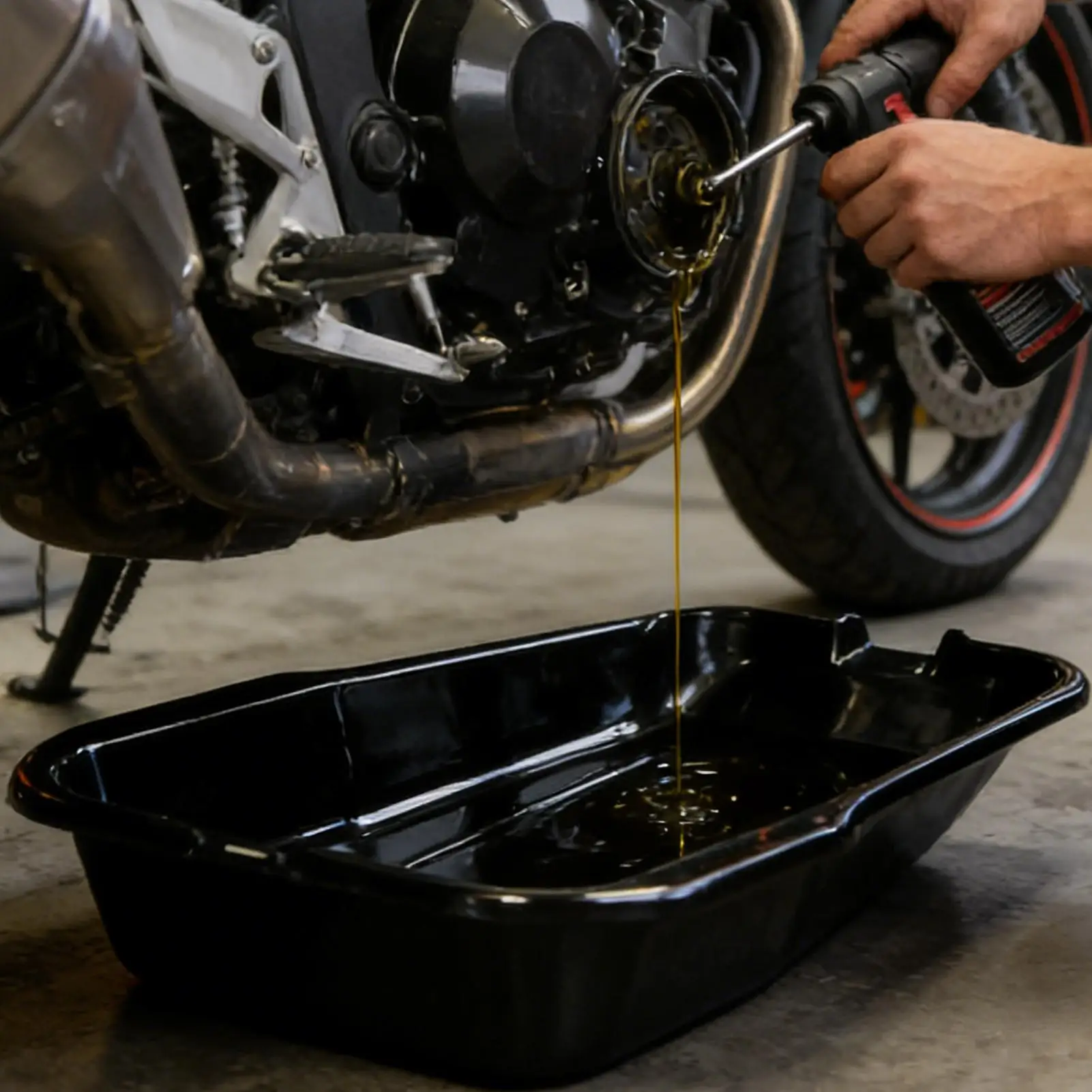 Bac à huile usagée pour voiture et moto, réservoir de vidange d