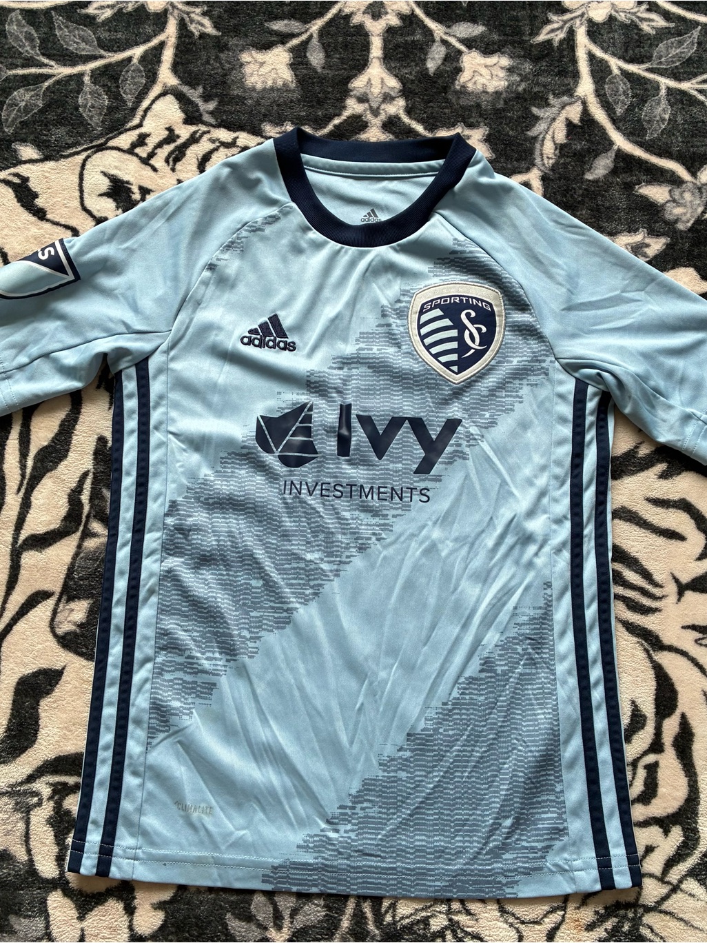 Adidas Shirts & Tops | 008 - Adidas Sporting Kansas City Kc Mls Soccer Football Youth Small Jersey | Color: Blue/White | Size: Sb