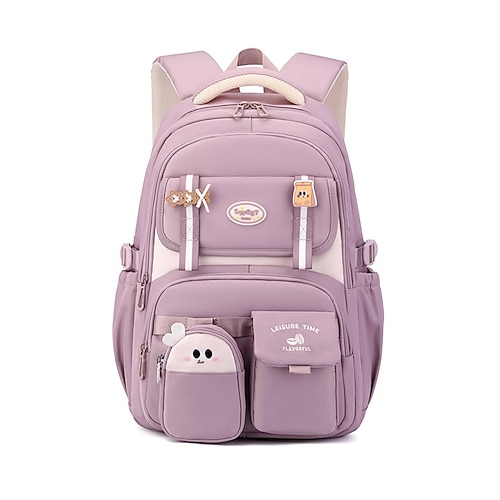 Zaino capiente per bambini, in poliestere resistente all'acqua, disponibile in vari colori, con tracolla, ideale per la scuola, i viaggi e le elementari. scuola media