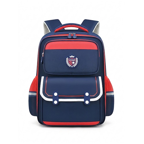 Zaino per bambini e bambine per il ritorno a scuola, in poliestere impermeabile, multicolore, con scomparti multipli e grande capacità, strisce riflettenti e spallacci imbottiti, ideale per la scuola,