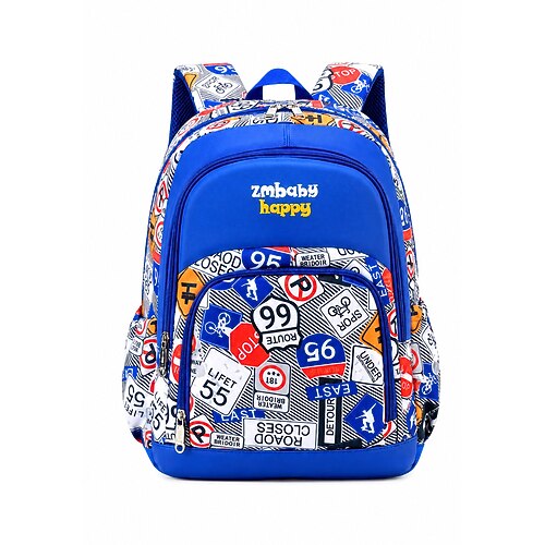 Zaino per bambini e bambine per il ritorno a scuola, in poliestere impermeabile, disponibile in taglie grandi e piccole, multicolore, con scomparti multipli e grande capacità, ideale per la scuola, i
