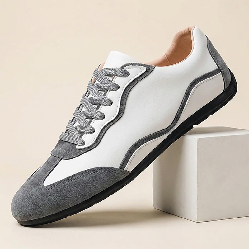 Men's Retro Colorblock Lace-Up Sneakers, Stylish Casual Sport Shoes for Men, Street Fashion Style for Young Adults, Travel, Walking, Weekend Daily Wear