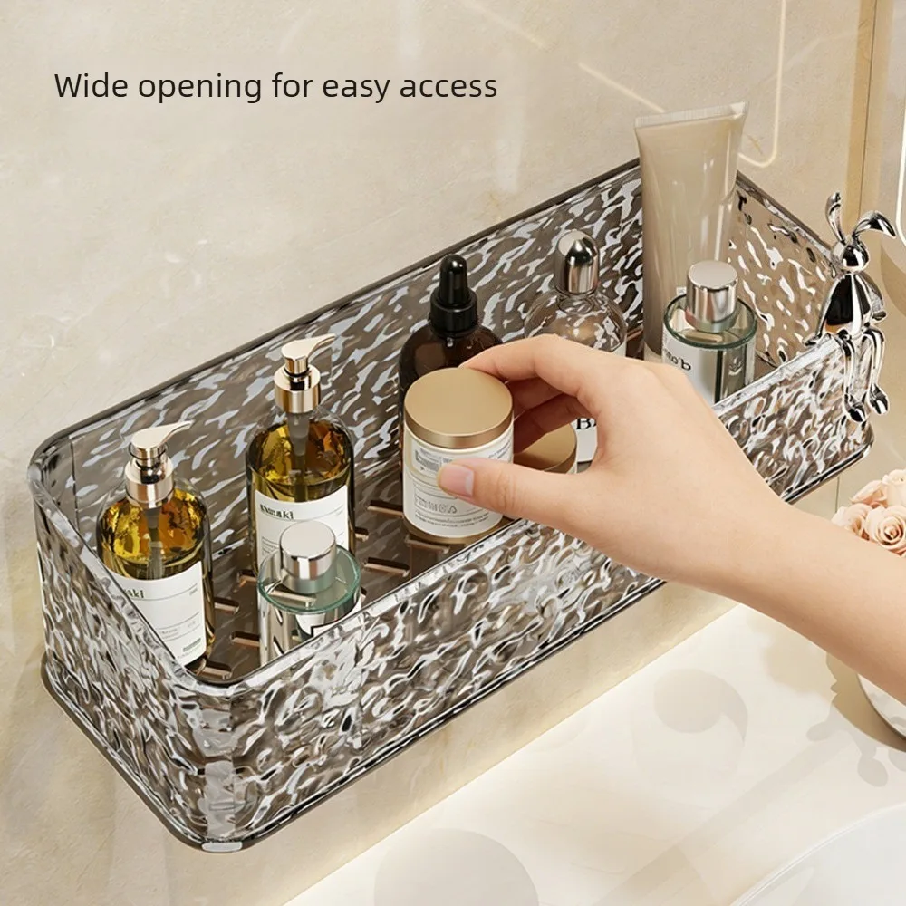 Étagères de salle de bain avec drainage inférieur, support mural sans perçage pour douche, organisateur de salle de bain, accessoires de salle de bain