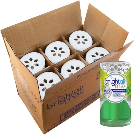 BRIGHT AIR BRI900441CT Air Freshener, Meadow Breeze, 4 oz Green, PK 6