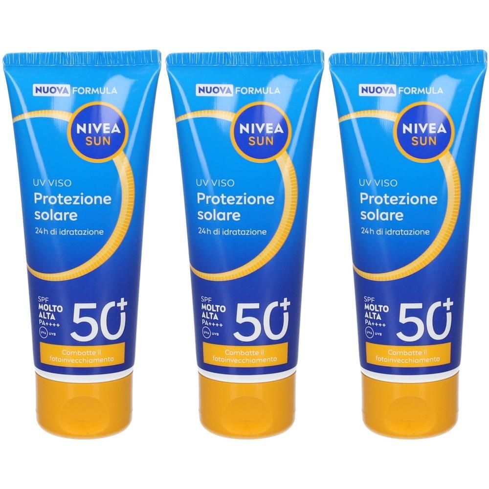 Nivea Sun UV Viso Protezione Solare SPF 50 3x40 ml