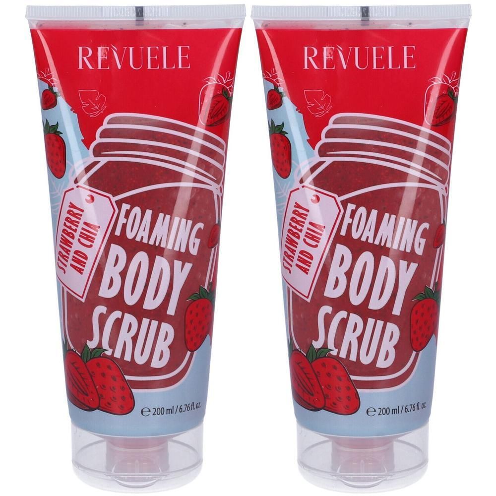 Revuele Foaming Body Scrub Corpo Strawberry & Chia 2x200 ml