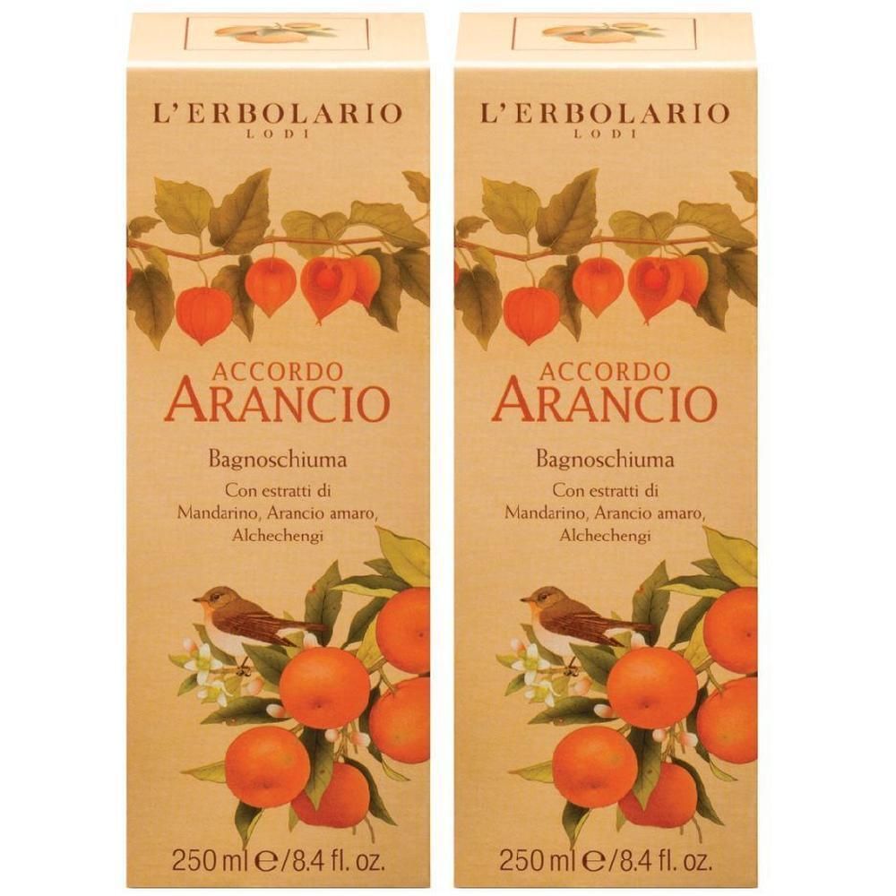 L'Erbolario Accordo Arancio Bagnoschiuma 2x250 ml Additivo per il bagn
