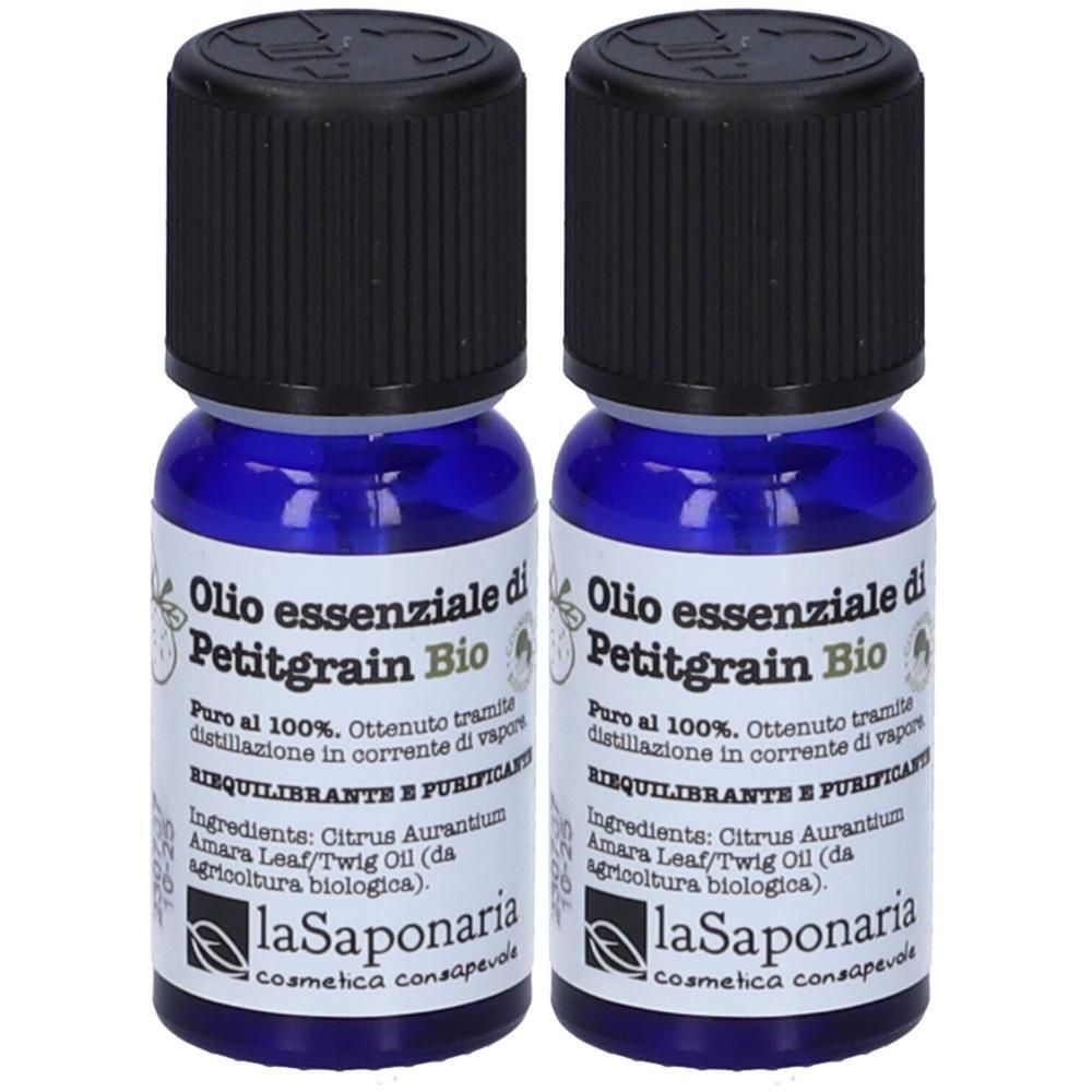 La Saponaria Olio Essenziale di Petit Grain Bio 2x10 ml