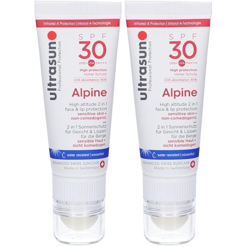 Ultrasun Alpine SPF 30 High Altitude 2 In 1 Face & Lip Protection 2x20