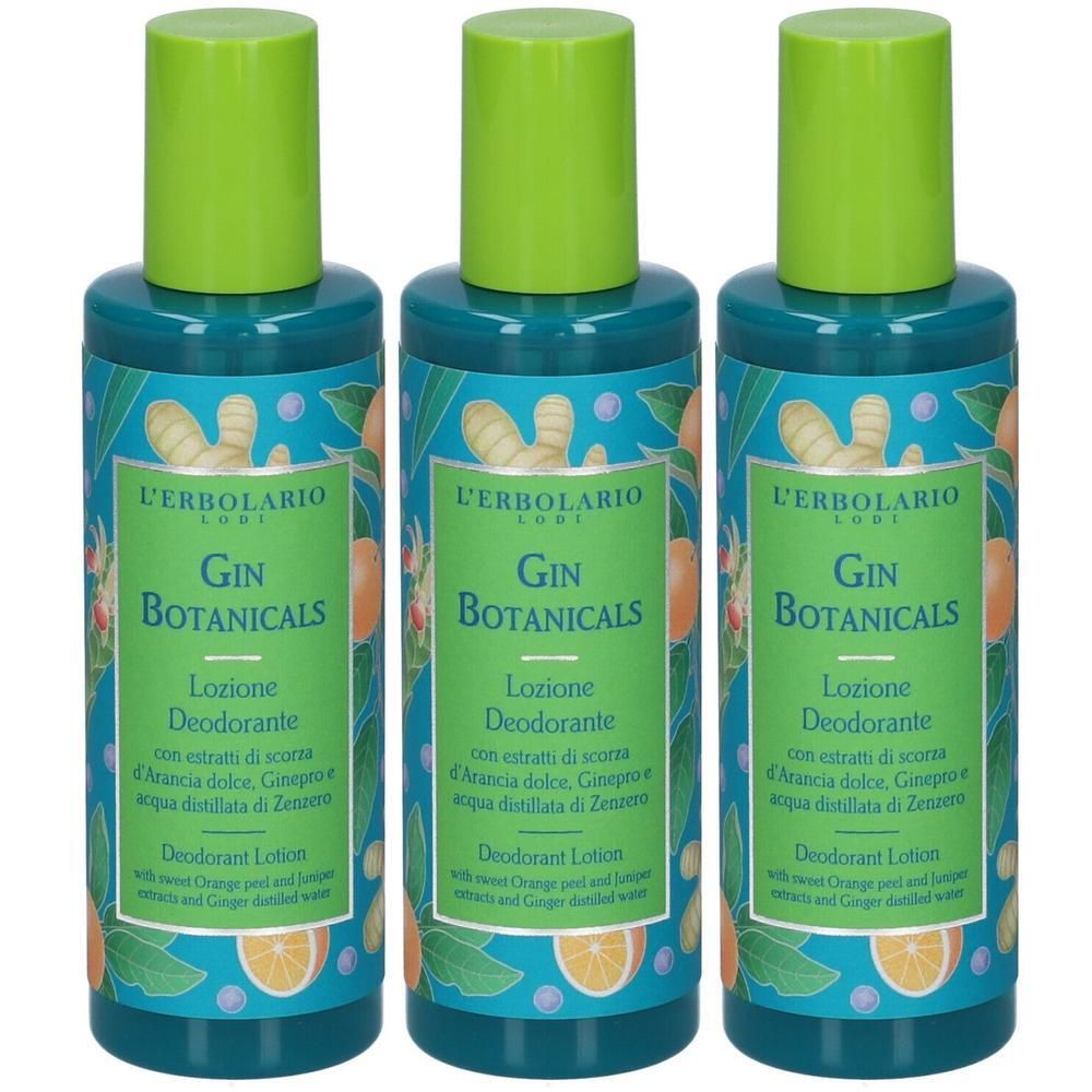 L´Erbolario Lozione Deodorante Gin Botanicals 3x100 ml
